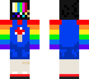 tv head in overalls