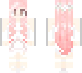 pastel pink flower girl brown eyes
