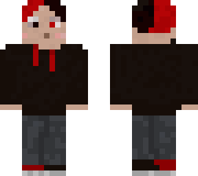 black-red boy skin