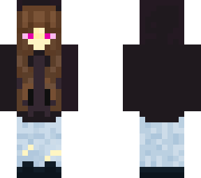 girl with black hoodie