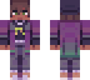 purple and green coat
