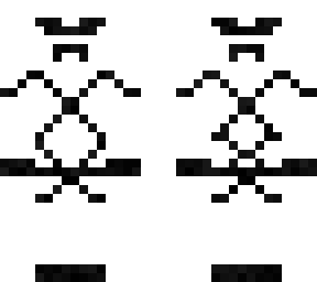 white and black cyborg simple