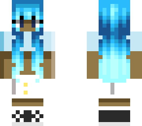 cute blue ombre hair girl!