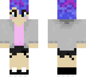 girl with purple and blue hair