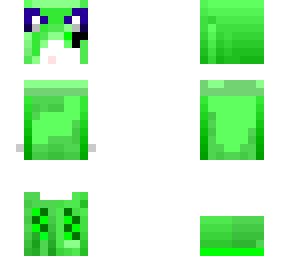 green haired girl
