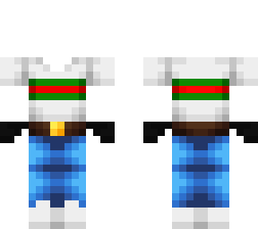 ob - white gucci tshirt w/ belt & blue jeans