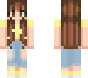 yellow t-shirt and jeans