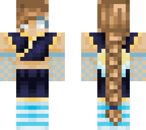 blue, gold, and white