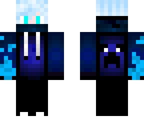 blue boy hoodie with electricity and creeper