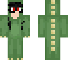 me with dino suit