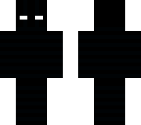 black with white eyes