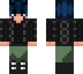 blue haired boy