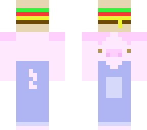 cute pig with hamburger
