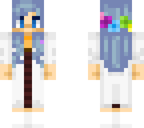 girl with scientist jacket
