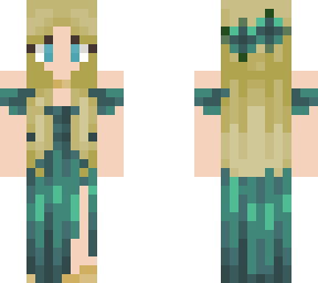 green dress