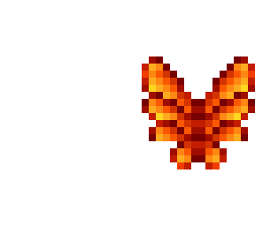 wings - dark fiery orange & yellow