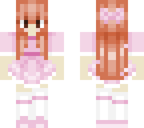 pink dress ginger girl