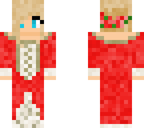 red victorian dress