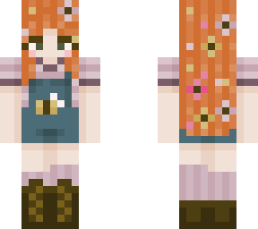 cute redhead farmer with long hair