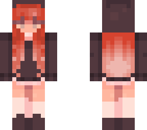 red hair kawaii girl rose