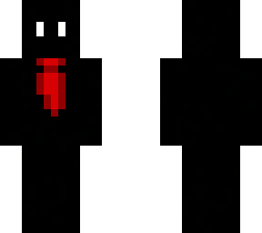 basic black skin with red tie