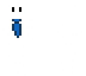 basic white skin with blue tie