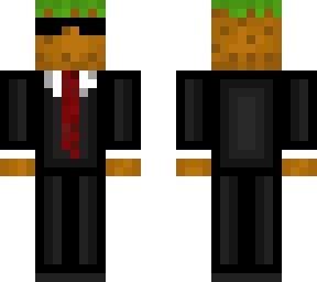 grass block in a suit (grasstoucher27 skin)