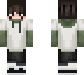 green n' white hoodie