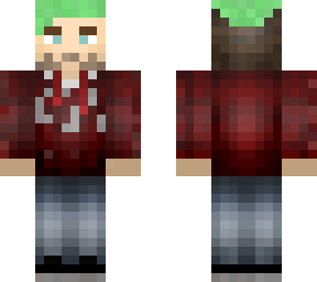 og green hair jacksepticeye with fixed arms and hands. v2