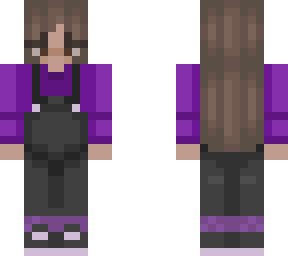 purple overalls