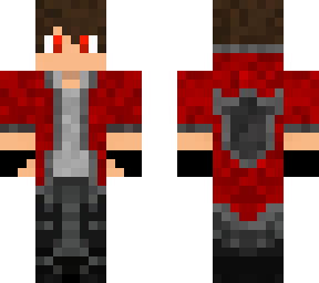 red & grey shield back