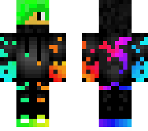 neon skin mit drache auf dem rcken