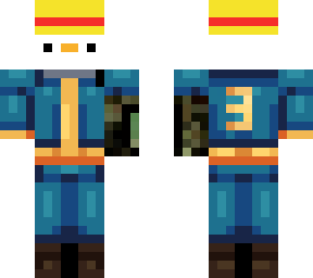 vault-boy duck with luffy hat