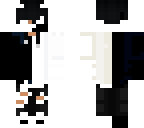 white and black