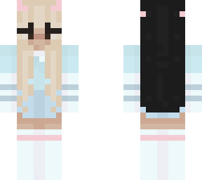 blue t shirt split hair pink horns