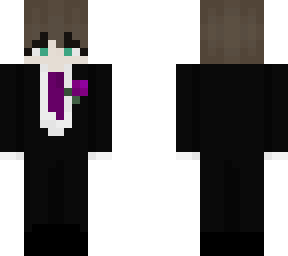 brown hair suit