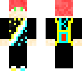 cool aqua and yellow teenage fighter gamer (removed misplaced yellow pixels)