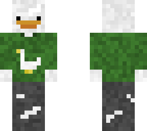 duck person with a goose hoodie