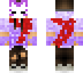 masked purple scarf gamer