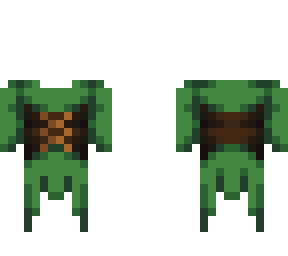 ob - green dress & coreset w/ blouse