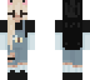 split hair pink horns bee overall