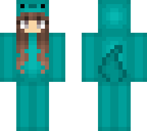 teal fem axolotl onsie
