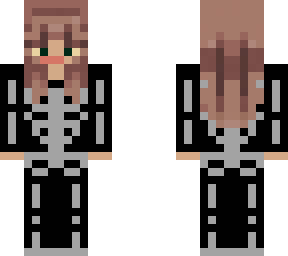 cute skeleton, shorter hair.