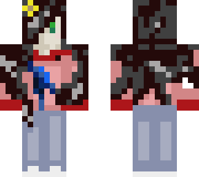 half dead person w/ sunflower hairclip