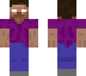 herobrine in a purple shirt