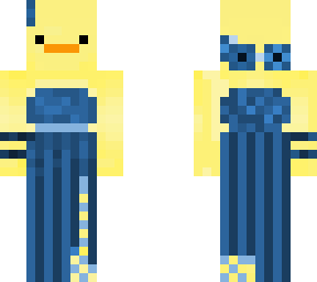 pato vestido azul