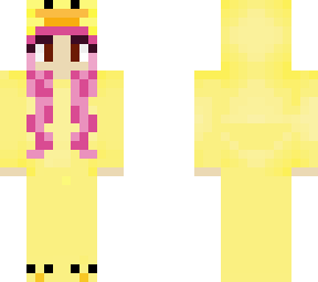 pink hair duck onesie