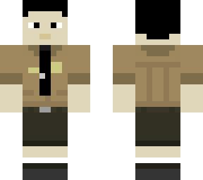 prison warden (rolled sleeves and shorts)