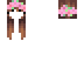 female hb - brunette w/ pink flowers