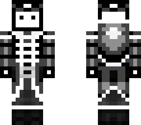 white on black